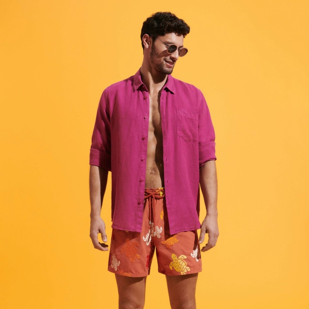 Vilebrequin Ronde Tortues Embroidered Swim Shorts Limited Edition $690, M, NWT - Picture 6 of 13